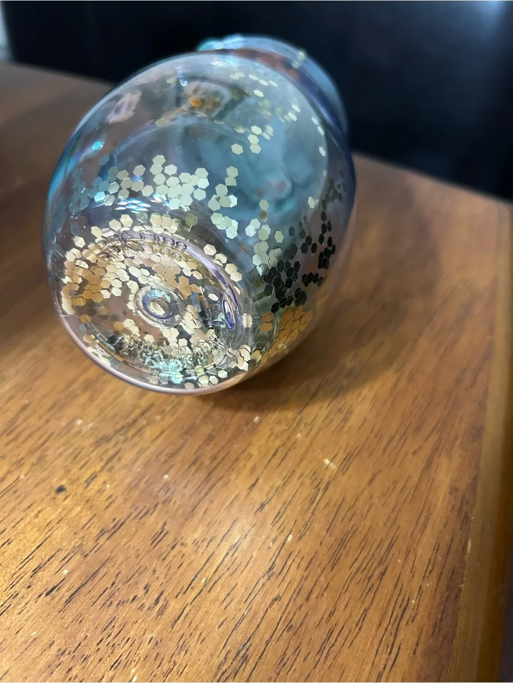 Mom Brain Glitter Travel Tumbler with Teal Lid